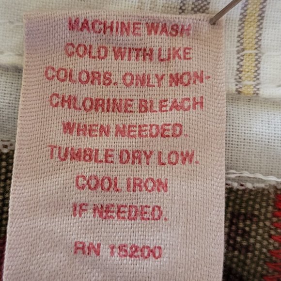 Vintage Red Brand Men's Neutral Button-Down Plaid Shirt with Graphic on Back - Picture 7 of 11